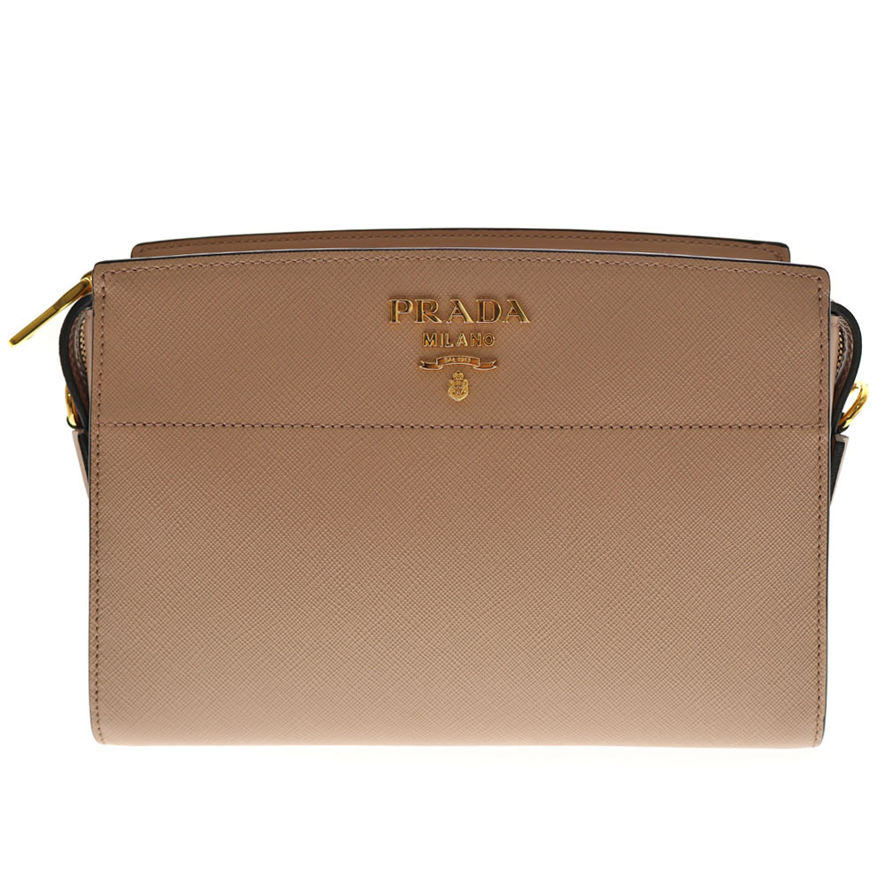 Prada Esplanade shoulder bag Saffiano City Calf leather Pink